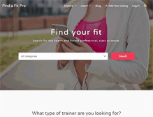 Tablet Screenshot of findafitpro.com